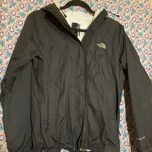 EUC Small the north face black rain jacket